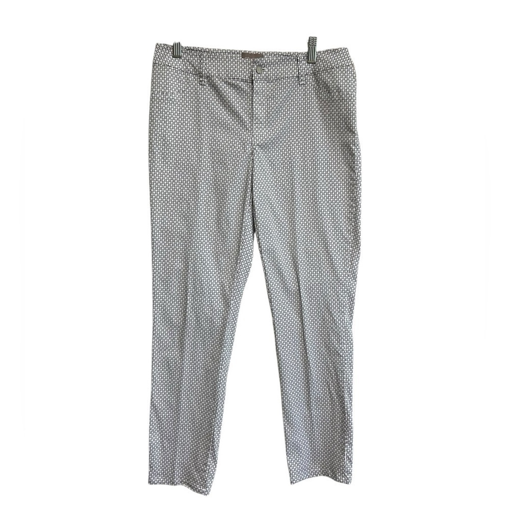 Chico's capri Pants Women’s Size Small Black White Print Stretchy